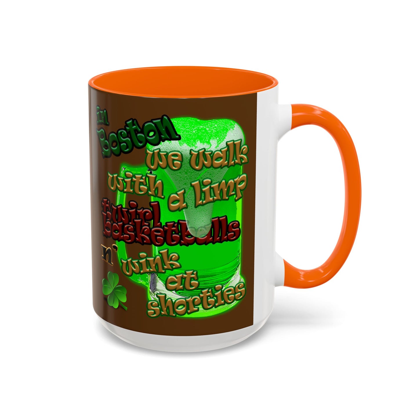 celtics logo - Accent Mug (brown)