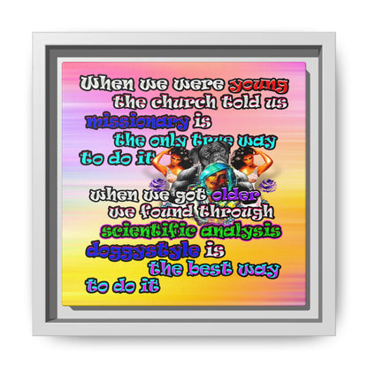 doggystyle - framed canvas art (color blur)