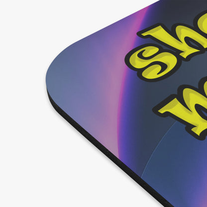 shoot the moon again - Mouse Pad (Rectangle) (grey-pink wave)