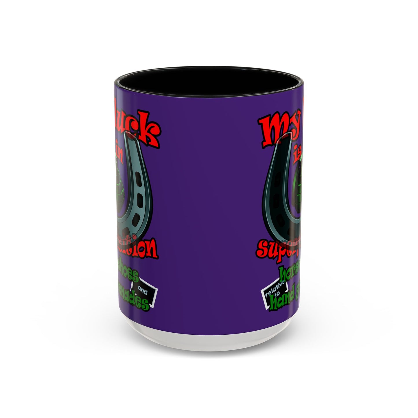 my luck - Accent Mug (purple)