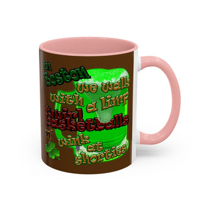 celtics logo - Accent Mug (brown)