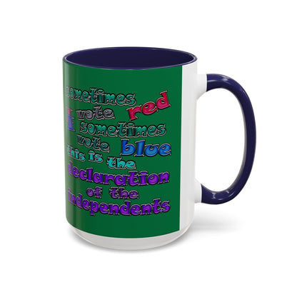 declaration of the independents - Accent Mug (dark green)