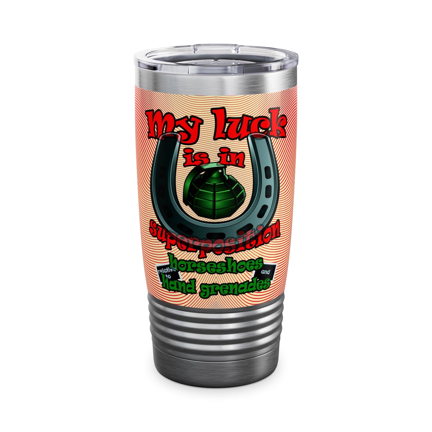 my luck - Ringneck Tumbler, 20oz (yellow-orange wave)