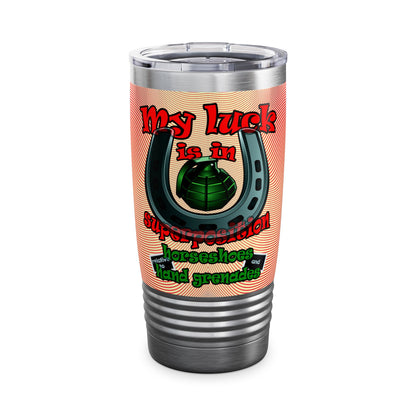my luck - Ringneck Tumbler, 20oz (yellow-orange wave)