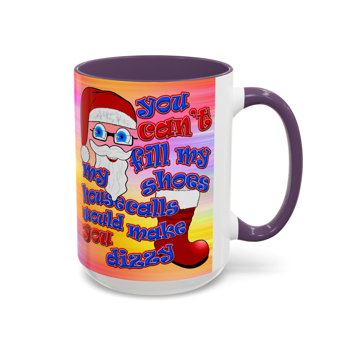 santa's shoes - Accent Mug (color blur)