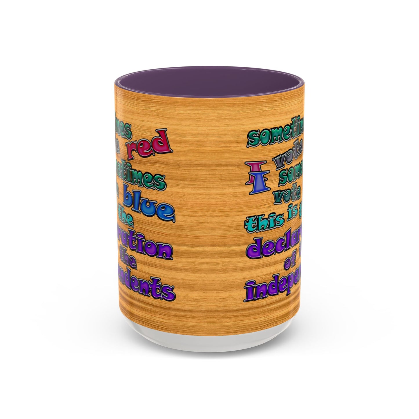 declaration of the independents - Accent Mug (butterscotch wood finish)