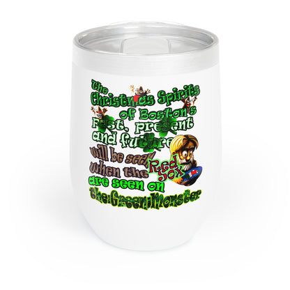 christmas spirits of boston - Chill Wine Tumbler