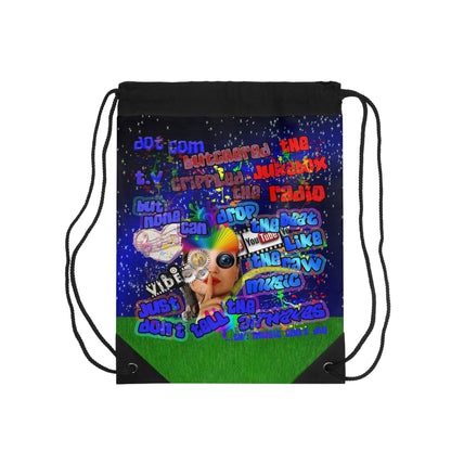drop the beat - Drawstring Bag ('snoops' background)