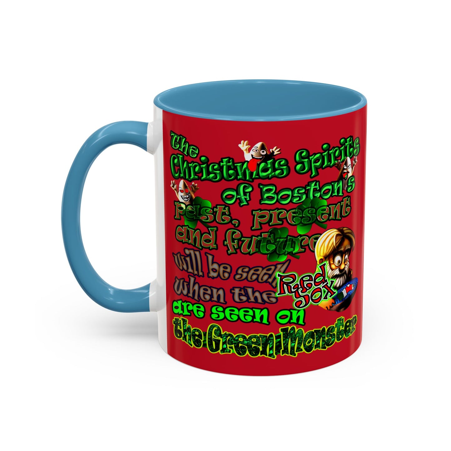 christmas spirits of boston - Accent Mug (dark red)
