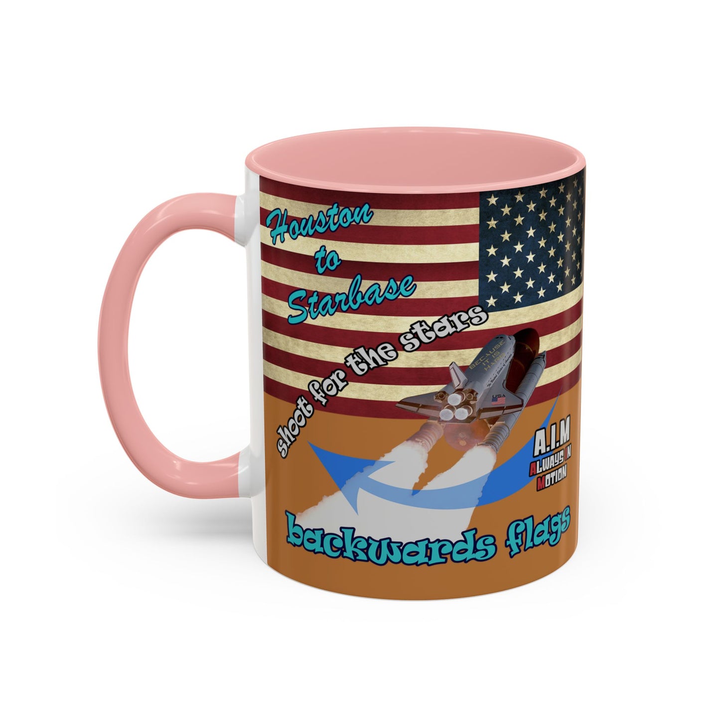 shoot for the stars - Accent Mug (light brown)