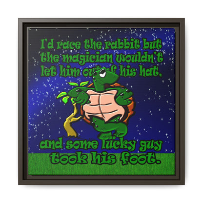 turtle race - framed canvas art ('snoops' background)