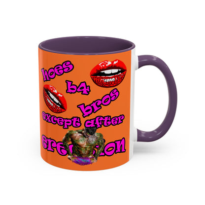 hoes b4 bros - Accent Mug (crusta)