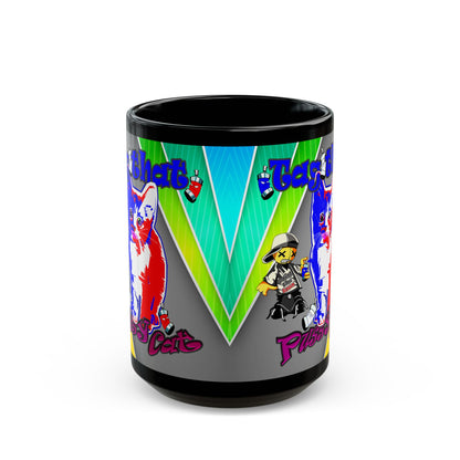 tag that - Black Mug (rainbow split)