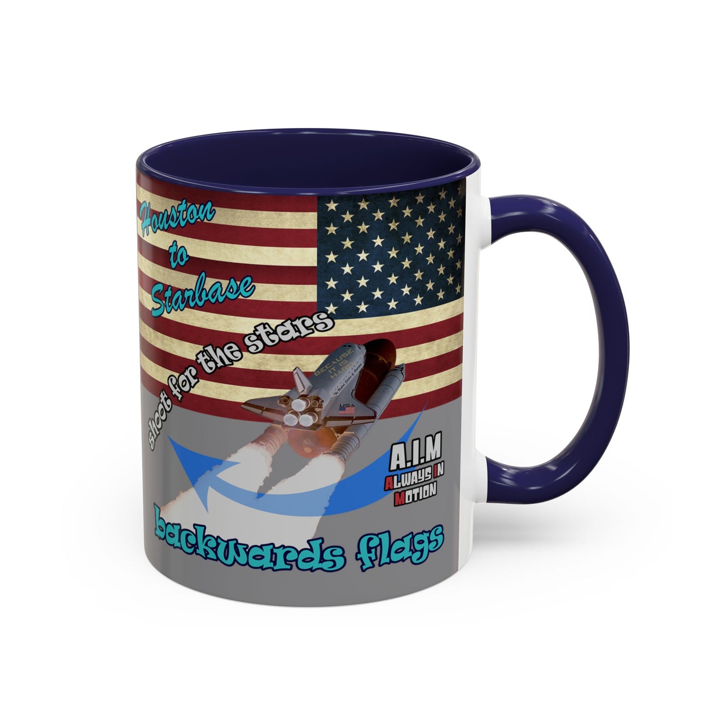 shoot for the stars - Accent Mug (grey)