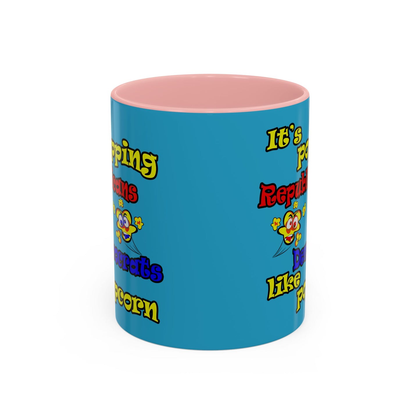 popping like popcorn - Accent Mug (turquoise)