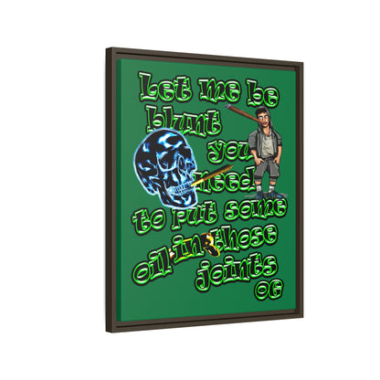 og - framed canvas art (dark green)