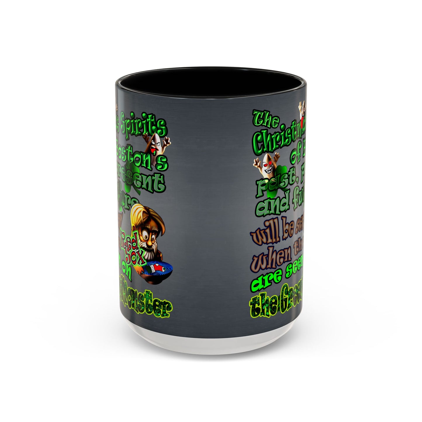 christmas spirits of boston - Accent Mug (grey-light grey)