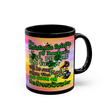 christmas spirits of boston - Black Mug (color blur)