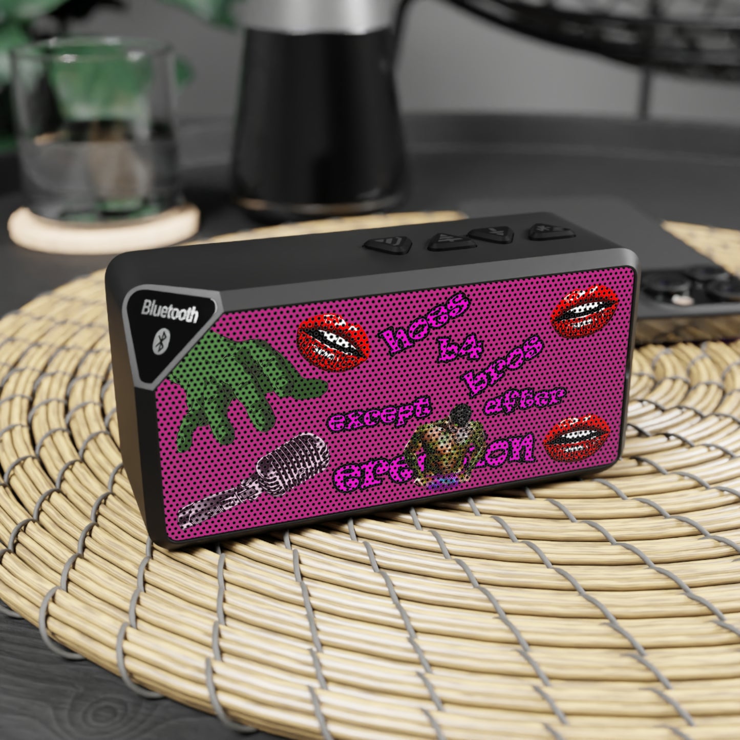 hoes b4 bros - Jabba Bluetooth Speaker (pink)