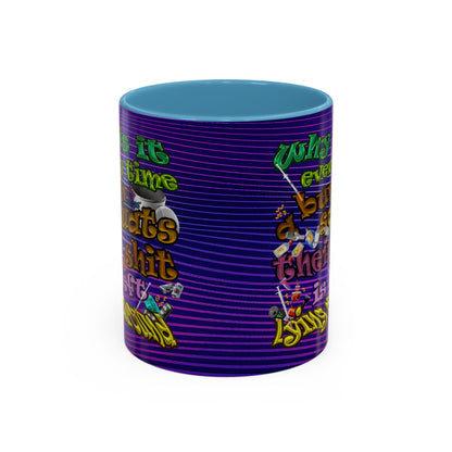 the bum's shit - Accent Mug (purple wave)