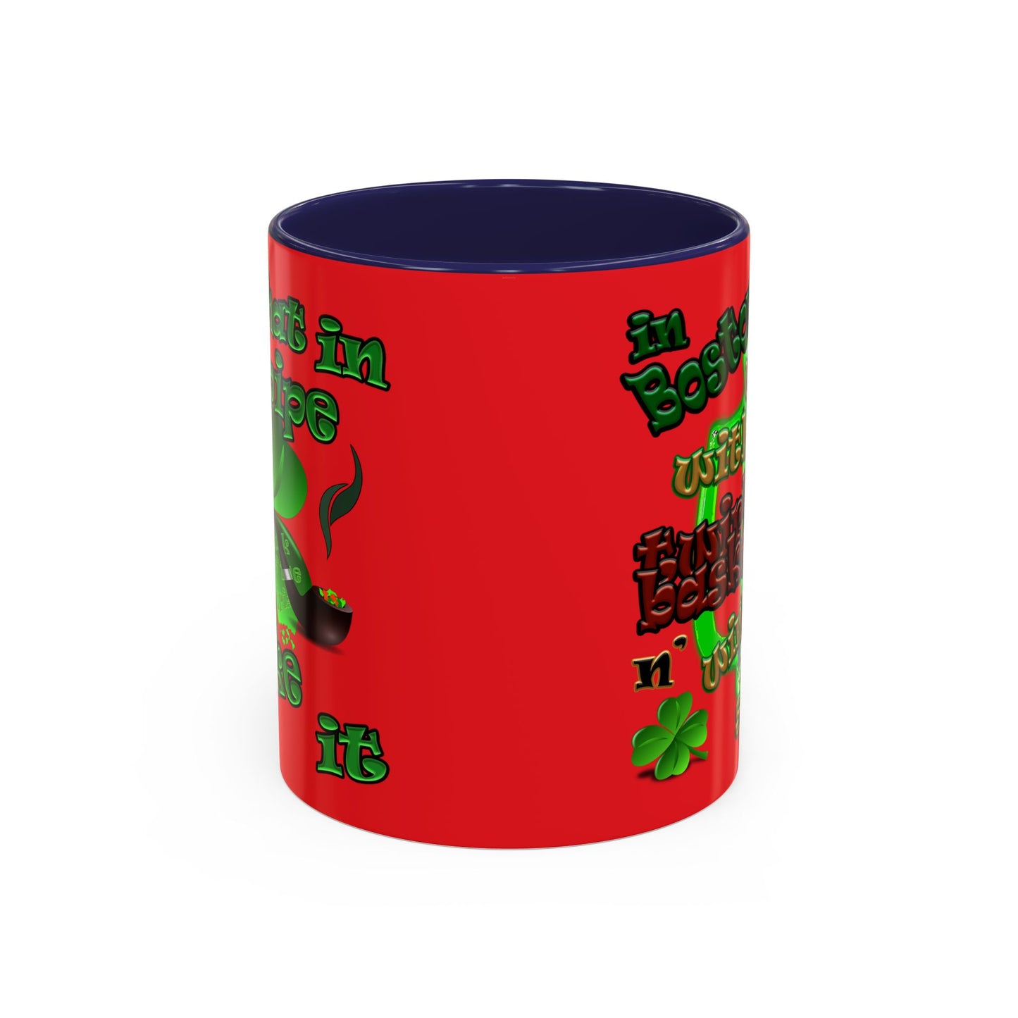 celtics logo - Accent Mug (red)
