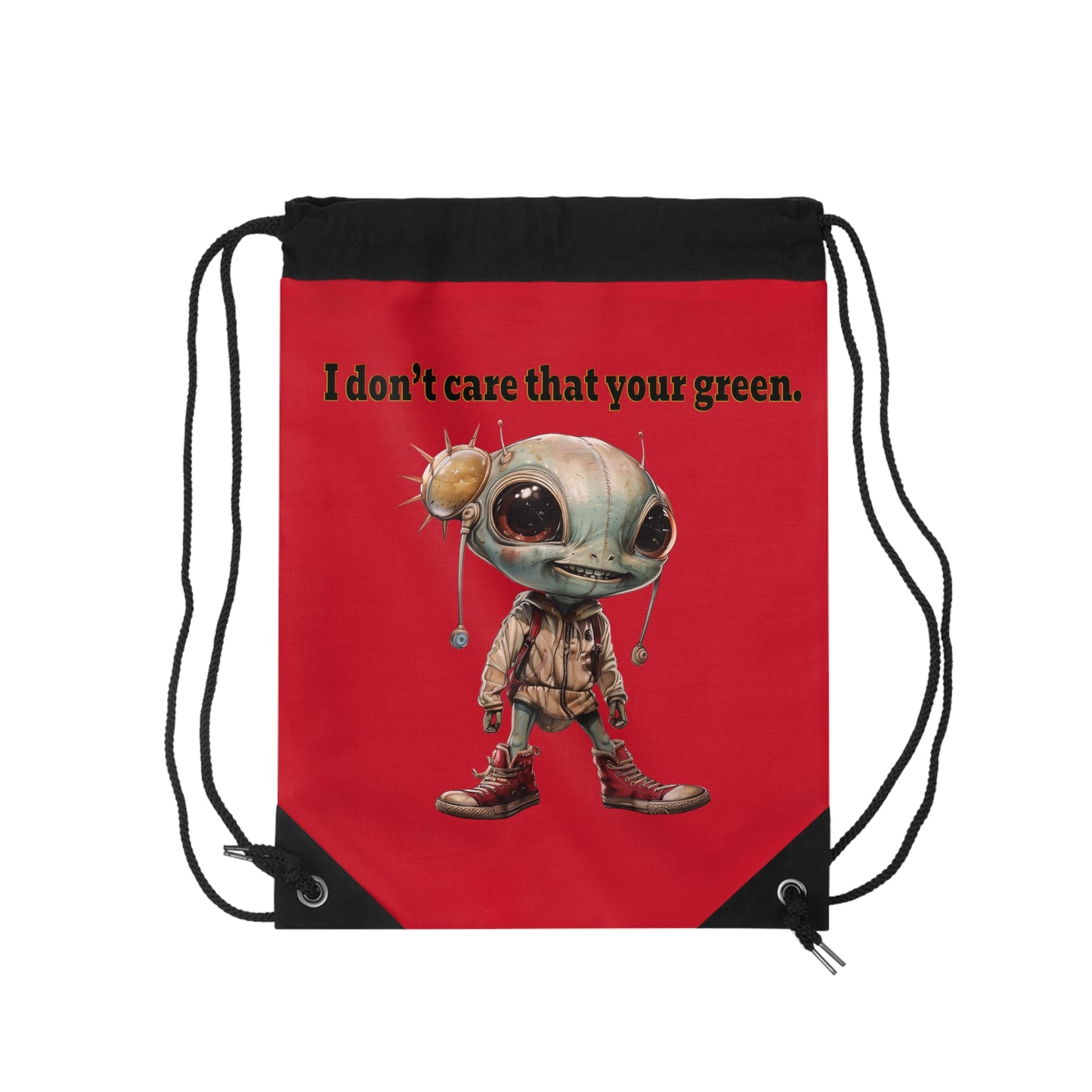 I don't care that your grey - Drawstring Bag (dark red)