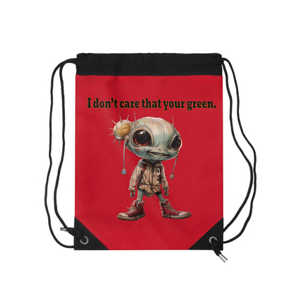 I don't care that your grey - Drawstring Bag (dark red)