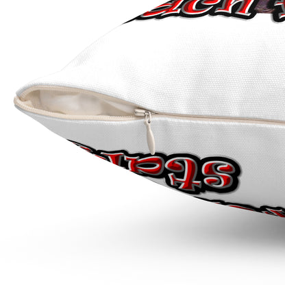 defy conquer reach - Spun Polyester Square Pillow - (white)