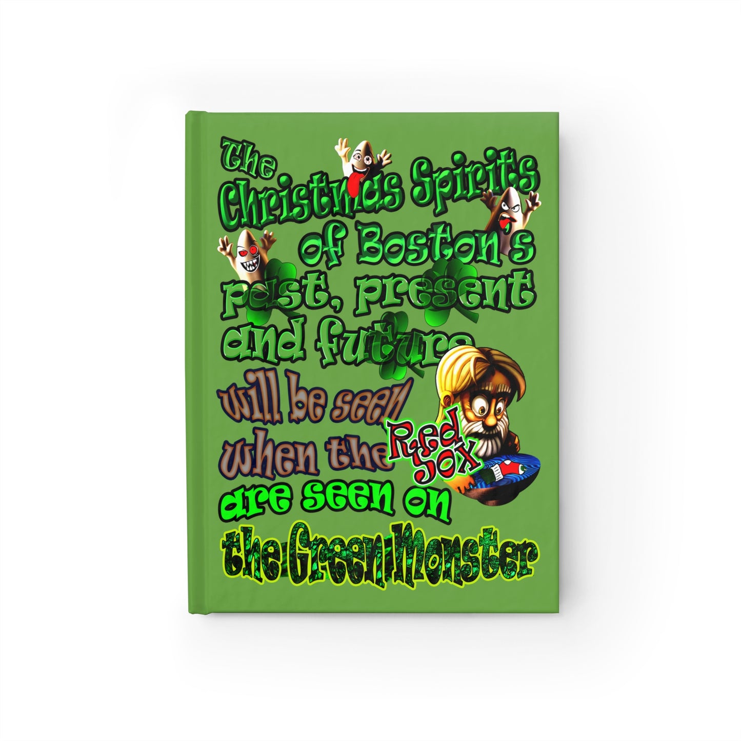 christmas spirits of boston - journal-lined (green)