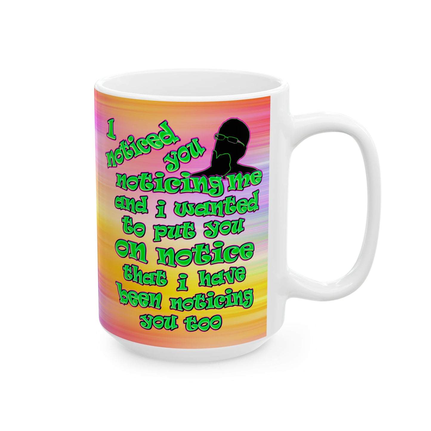 noticed you noticing - White Mug (color blur)