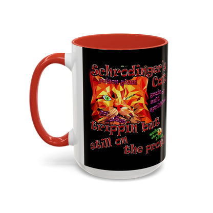 schrodinger's cat - Accent Mug (black)