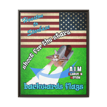 shoot for the stars - framed canvas art (green turf)
