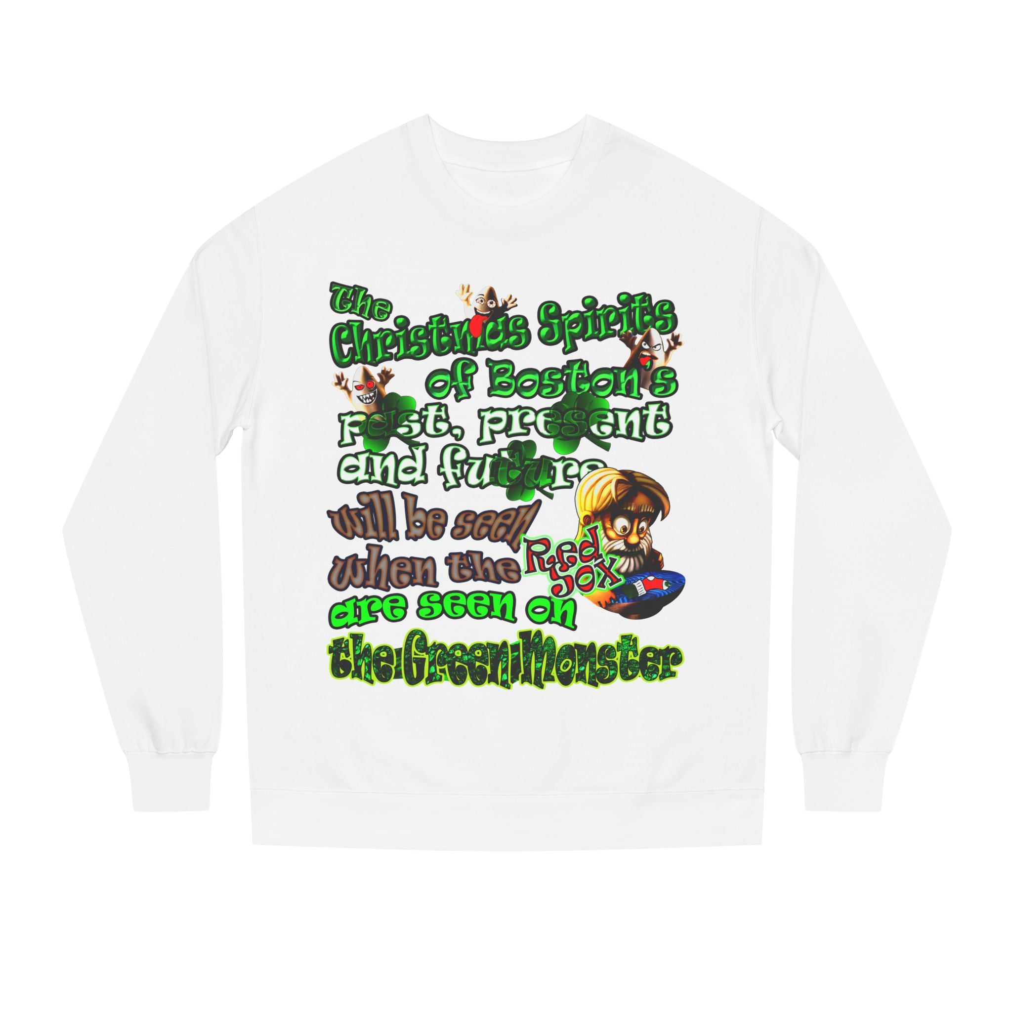 christmas spirits of boston - Unisex Crew Neck Sweatshirt