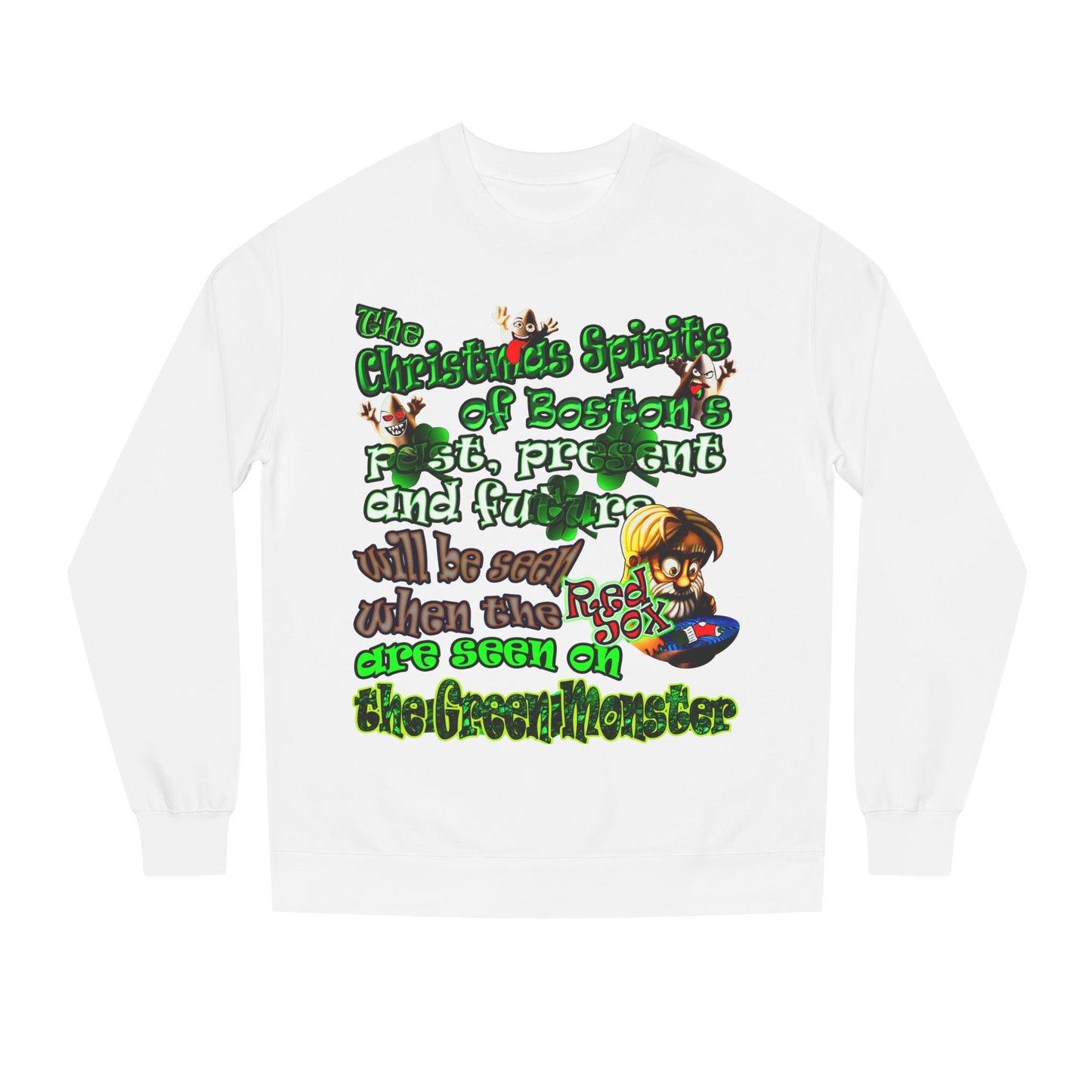 christmas spirits of boston - Unisex Crew Neck Sweatshirt