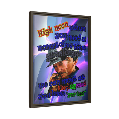 high noon - framed canvas art (grey-pink wave)