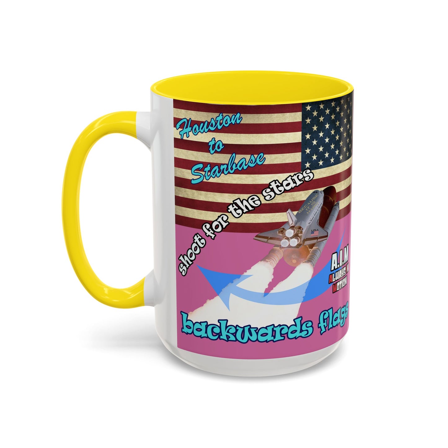 shoot for the stars - Accent Mug (light pink)