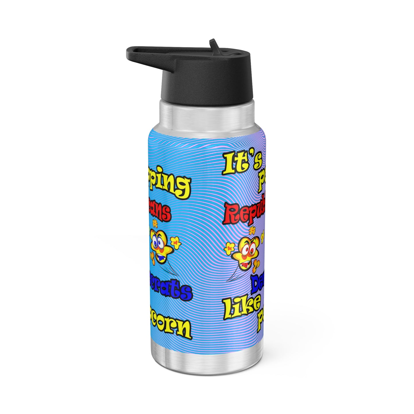 popping like popcorn - Gator Tumbler, 32oz  (light blue-purple wave)