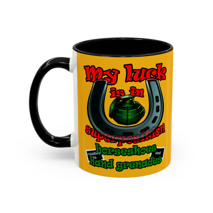my luck - Accent Mug (yellow)