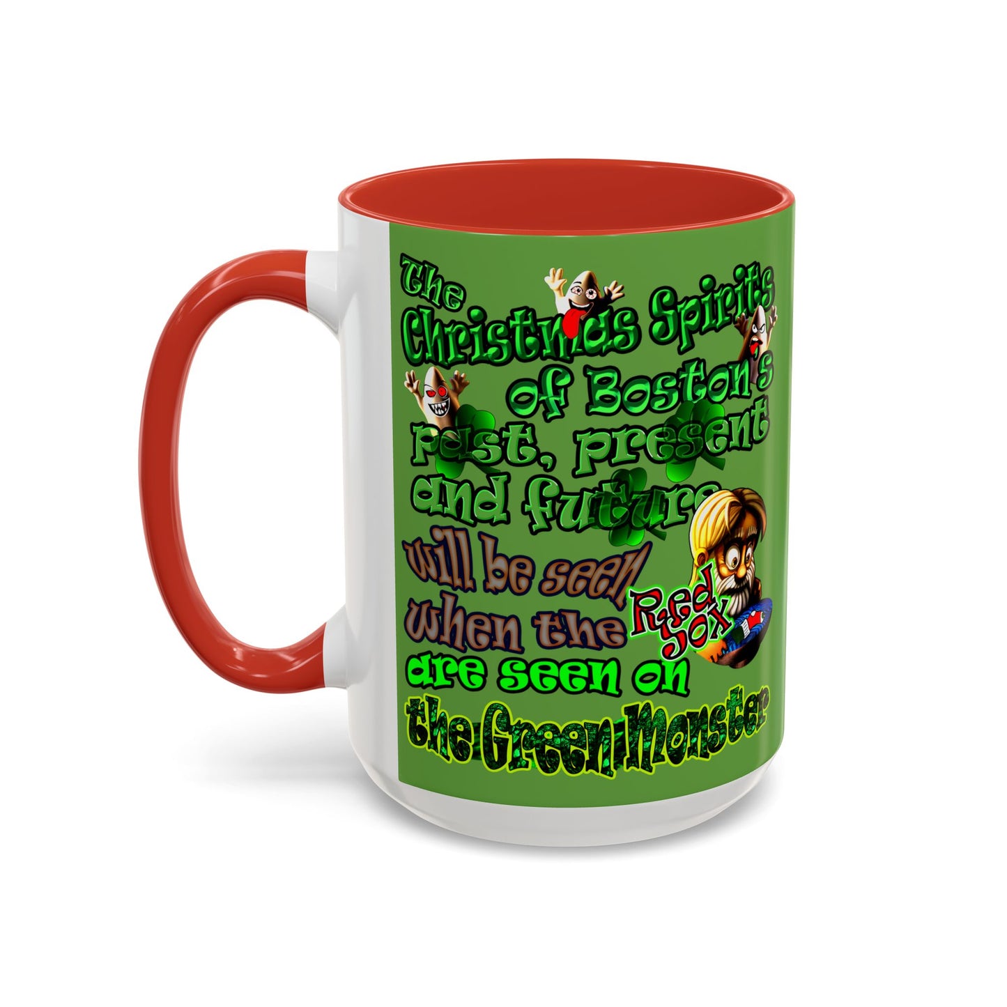 christmas spirits of boston - Accent Mug (green)