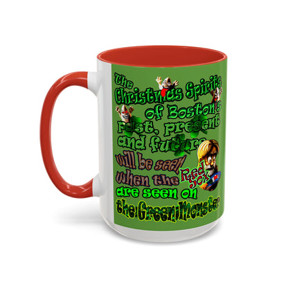christmas spirits of boston - Accent Mug (green)