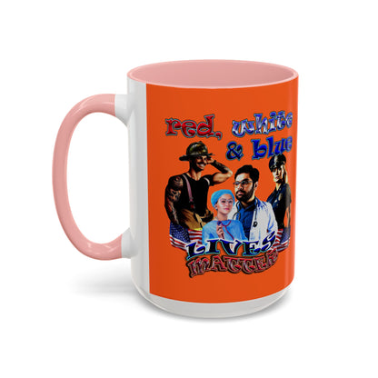 rw&b lives matter - Accent Mug (orange)