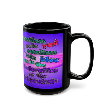 declaration of the independents - Black Mug (purple-pink wave)