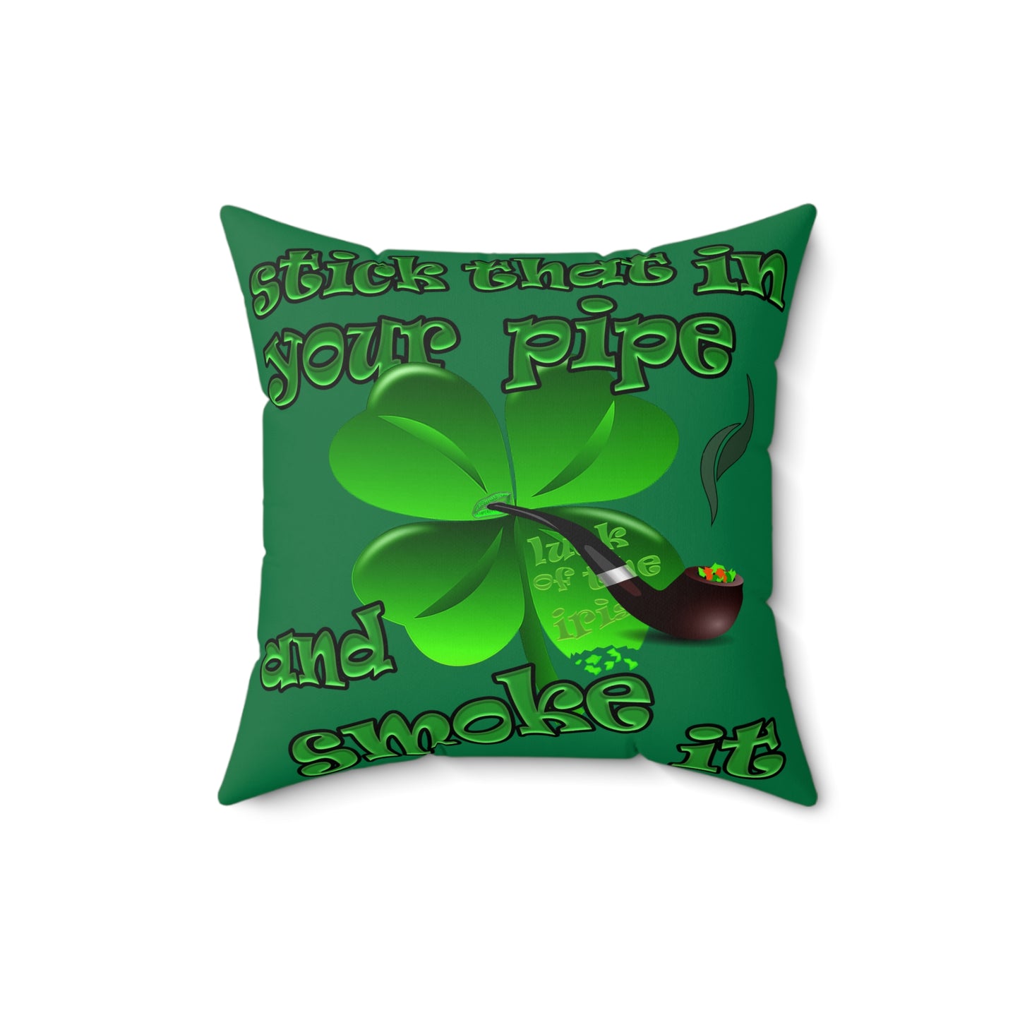celtics logo - Spun Polyester Square Pillow - (dark green)
