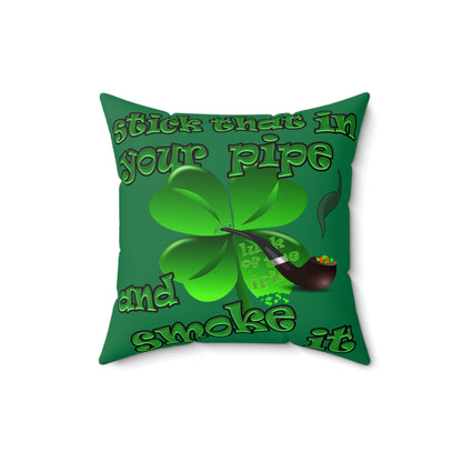 celtics logo - Spun Polyester Square Pillow - (dark green)