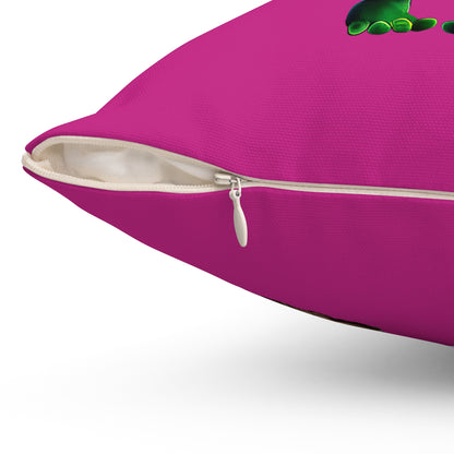 I don't care that your grey - Spun Polyester Square Pillow - (pink)