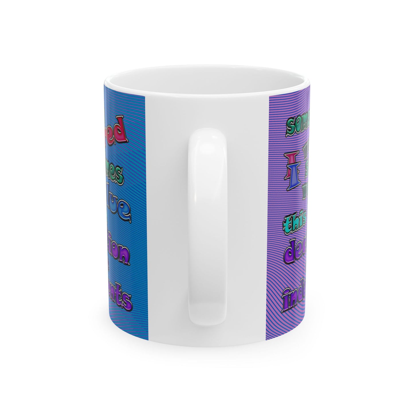 declaration of the independents - White Mug (light blue-purple wave)