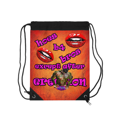 hoes b4 bros - Drawstring Bag (burnt orange)