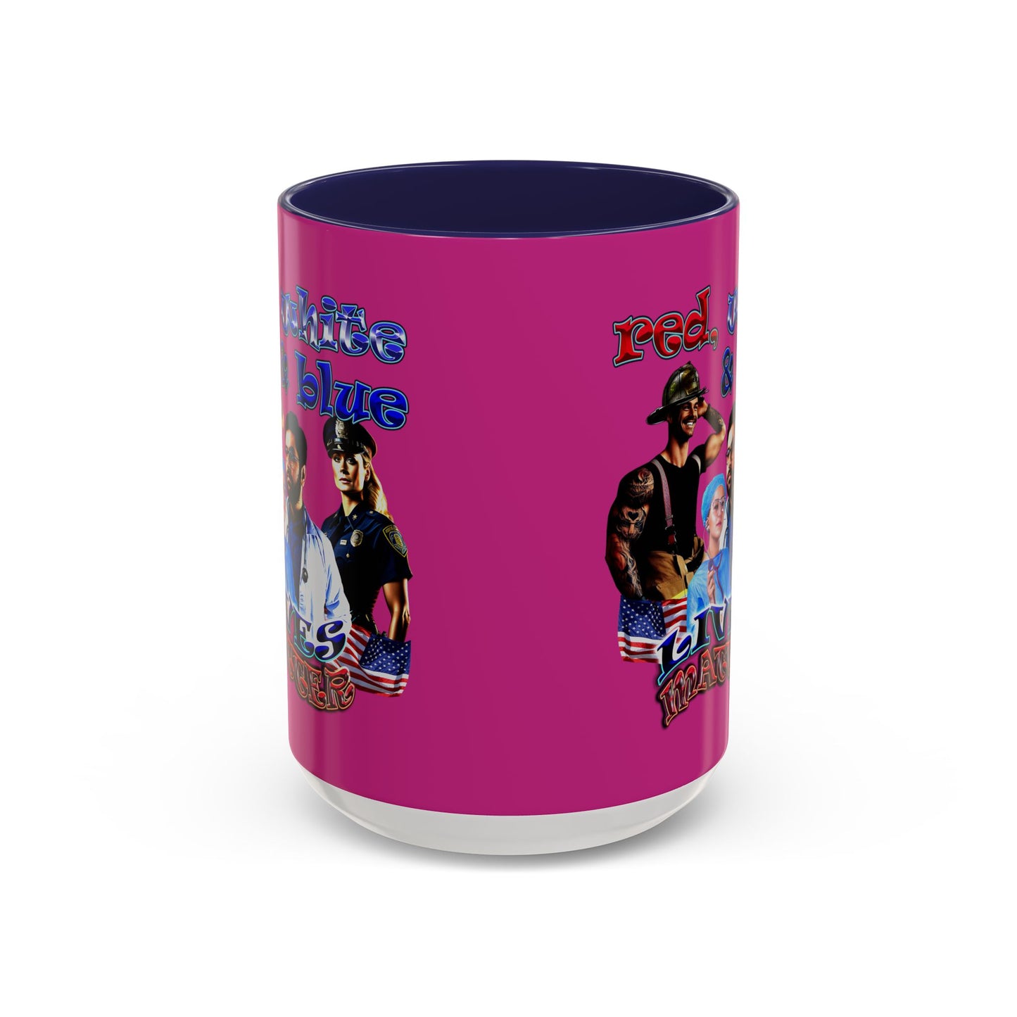 rw&b lives matter - Accent Mug (pink)
