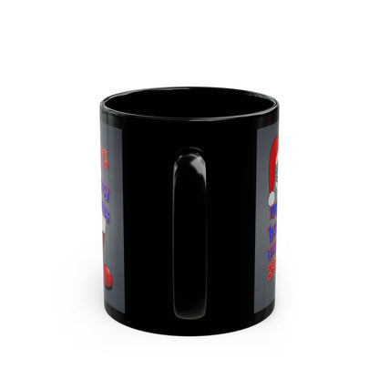 santa's shoes - Black Mug (grey-light grey)