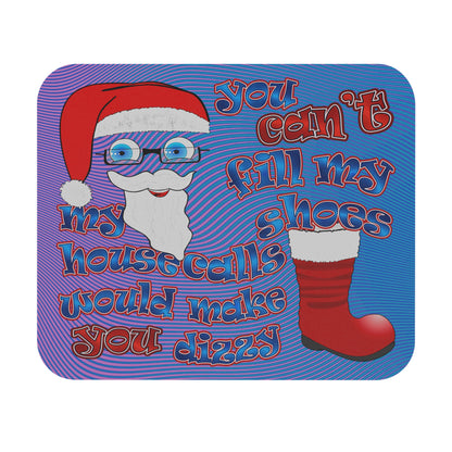 santa's shoes - Mouse Pad (Rectangle) (light blue-purple wave)